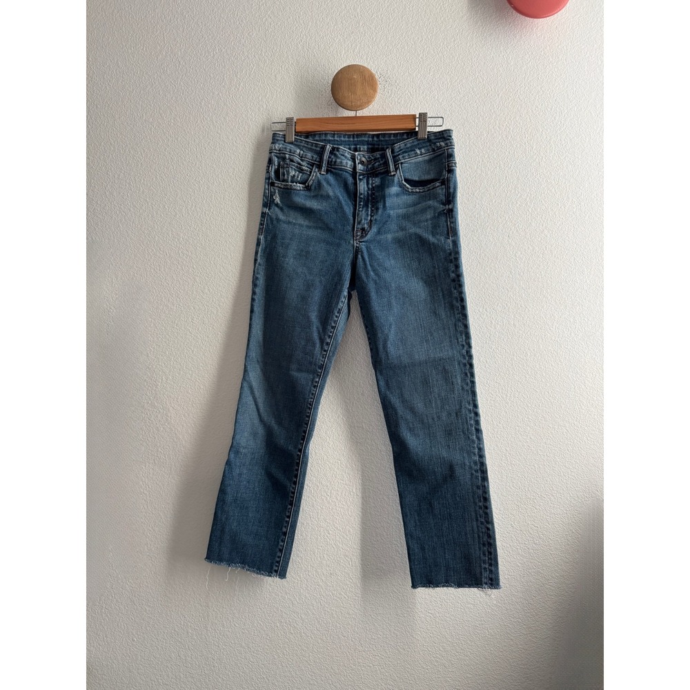 Helmut Lang Ankle Skinny Jeans Distressed Raw Hem Size 28